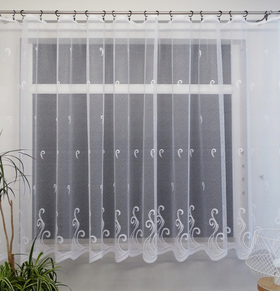 Mg Függöny 2010 Fehér 430X160cm varrott szalaggal K