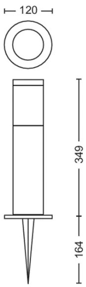 Philips - UTRECHT GARDENLINK kültéri LED lámpa 6W 12V 2700K IP44