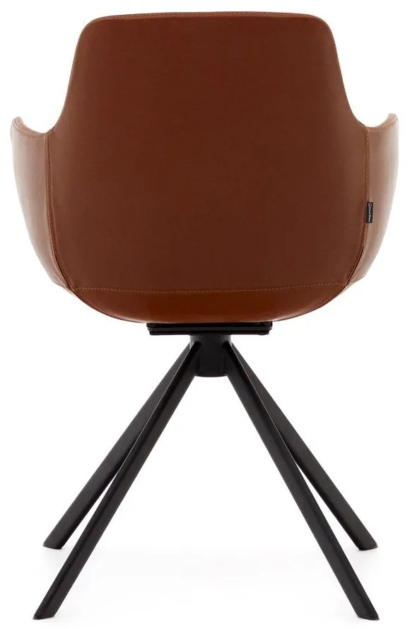 Konyakbarna kárpitozott karfás étkezőfotel szett 2 db-os Tissiana – Kave Home