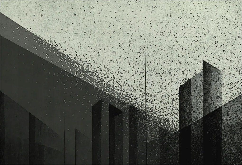 Fali fotótapéta Étkezőbe Város geometria 152x104 Ragasztó