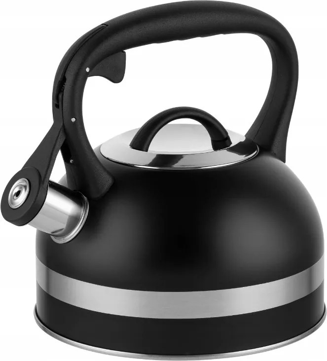 Rozsdamentes vízforraló hagyományos 1,8 l Delux fekete indukciós