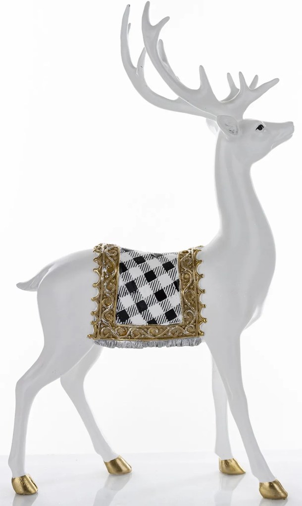 Karácsonyi Casa Roma design Szarvas figura, műanyag, többszínű, 44x9x25 cm