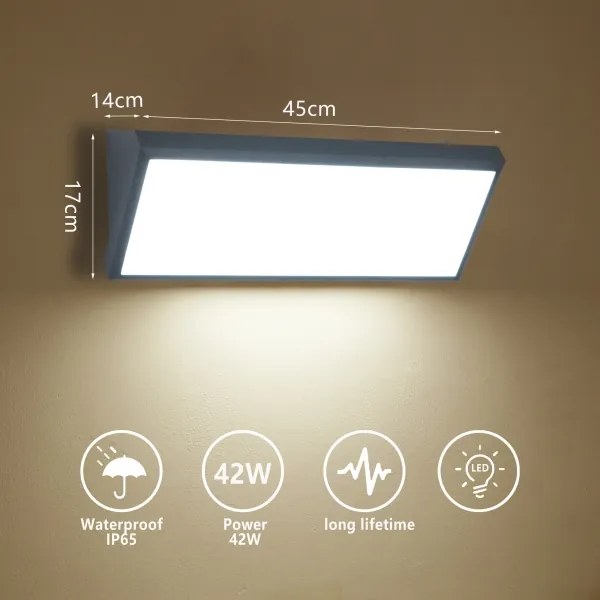 Brilagi - LED kültéri fali lámpatest TRIANGLE LED/42W/230V antracit IP65