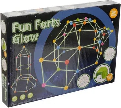 KRUZZEL Erőd építőjáték - Funstruction - világító - 64+36 db