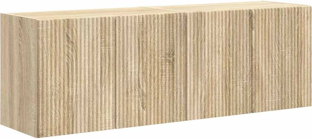 vidaXL TV Fali Szekrény 2 pcs Sonoma tölgy 59,5 x 31 x 40 cm Faanyag