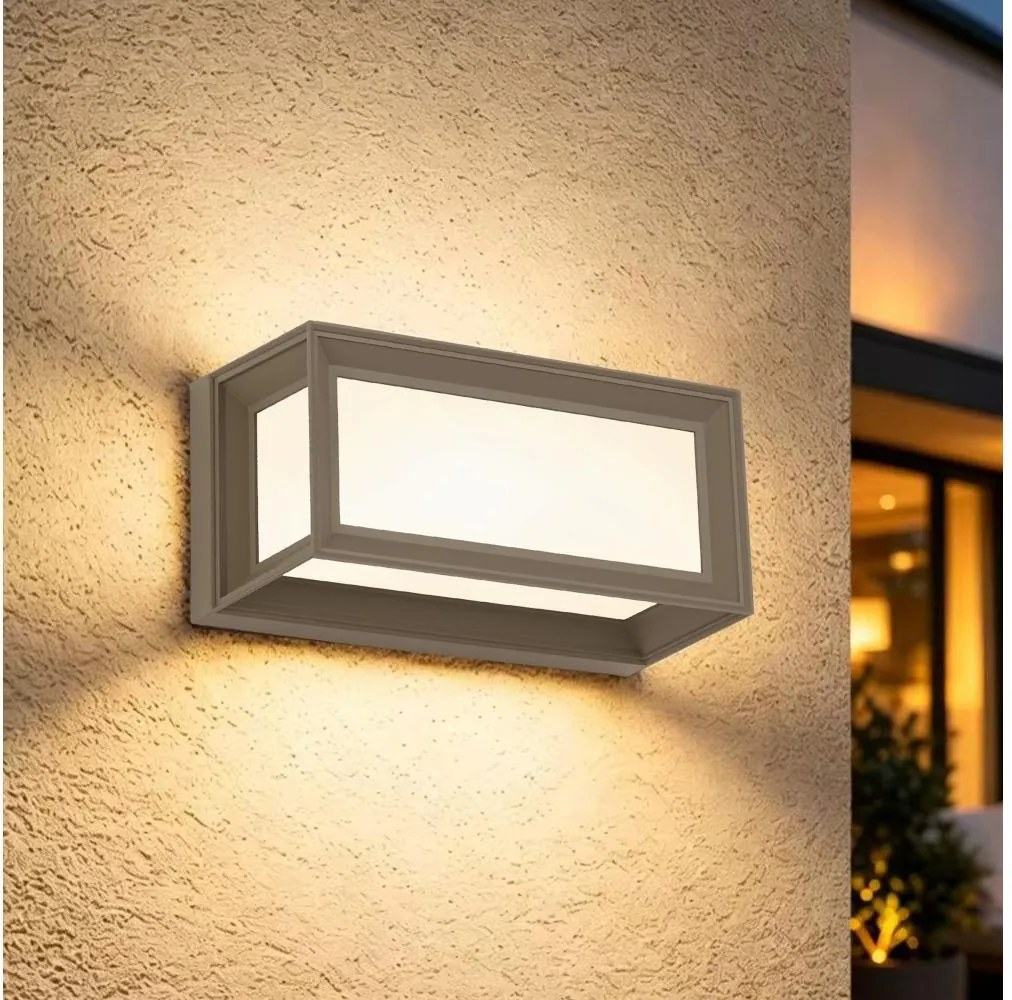 Brilagi - LED kültéri fali lámpa PARKER LED/12W/230V 3000/4500/6000K szürke IP44