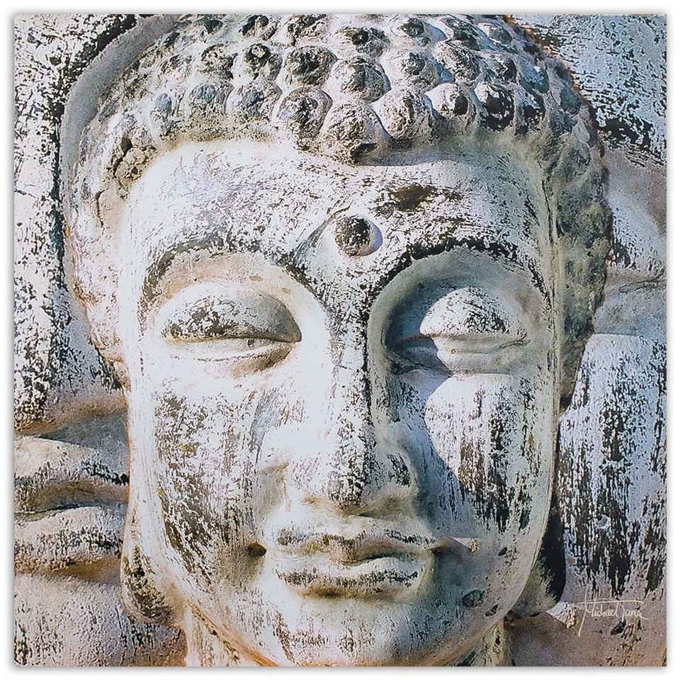 Gario Vászonkép Buddha szobor a falban Méret: 40 x 40 cm