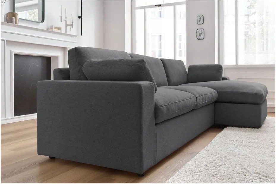 Sötétszürke sarokkanapé Belair – Bobochic Paris