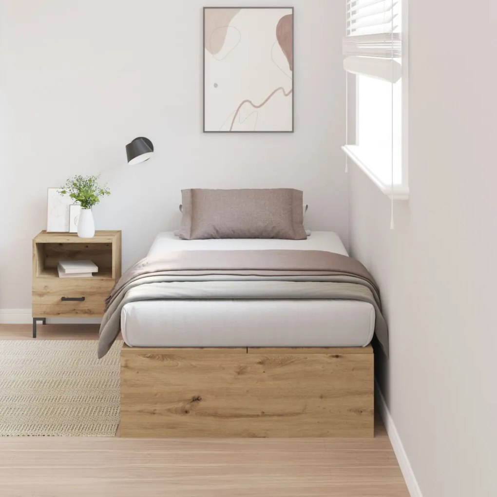 Tároló Ágykeret Artisan tölgy 80x200 cm