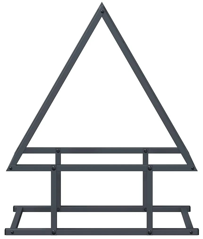 antracitszürke hidegen hengerelt acél tűzifatároló 50x25x60 cm