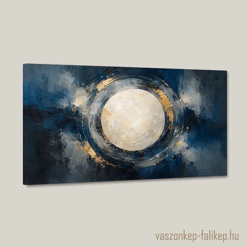 Holdfény Gyűrűi vászonkép – kézműves minőség 40x23 cm