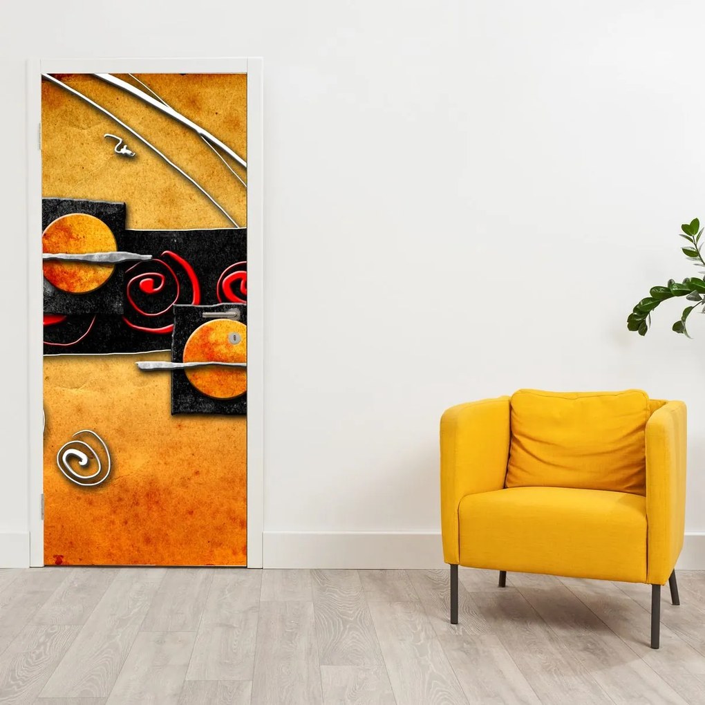 Fotótapéta ajtóra - Absztrakt bolygó (95x205cm)