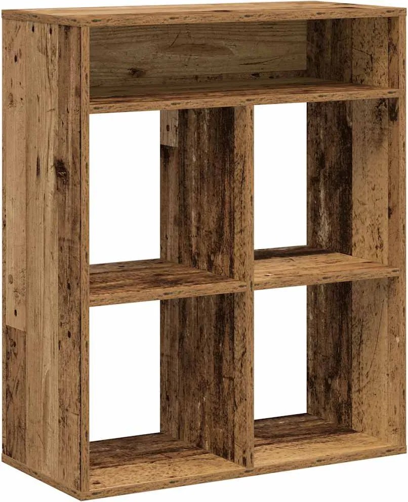 vidaXL könyvszekrény antik fa 66x31x80 cm szerelt fa