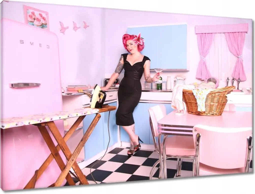 Vászonkép 90x60 Vintage Nő Csaj