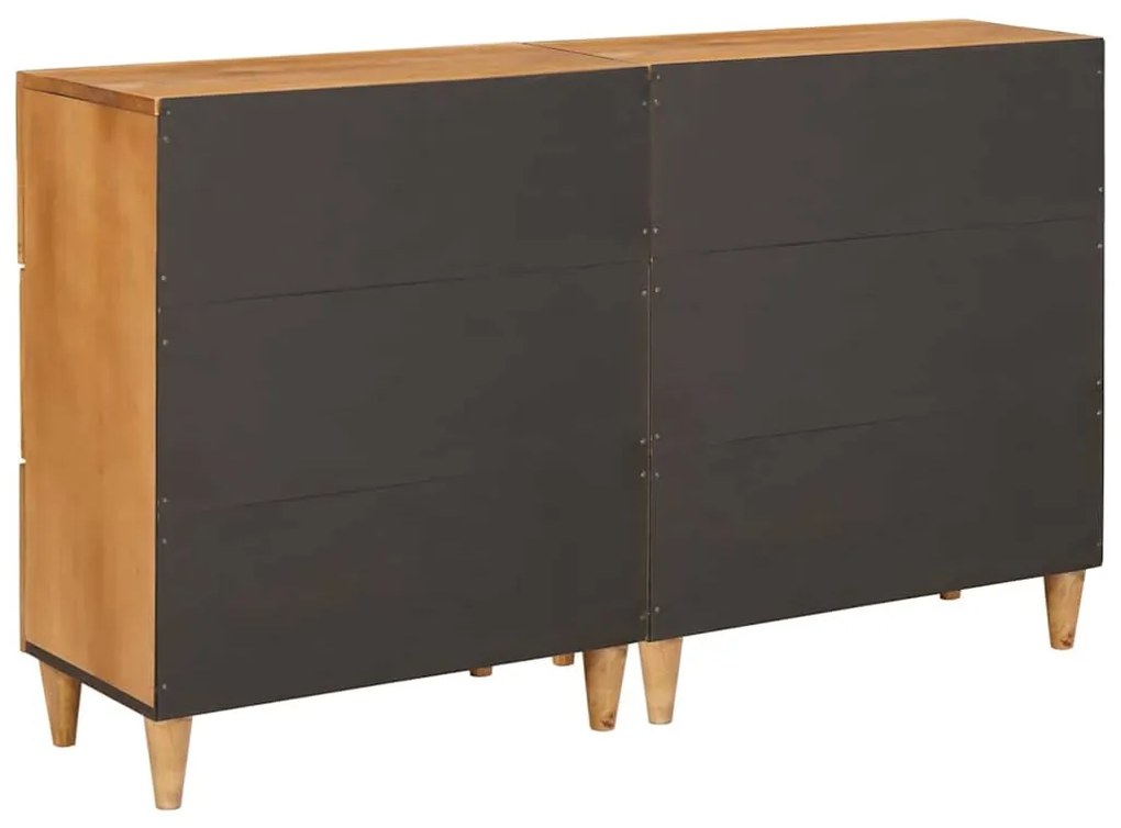 Széf 2 pcs Barna 60 x 33 x 75 cm tömör mangófa