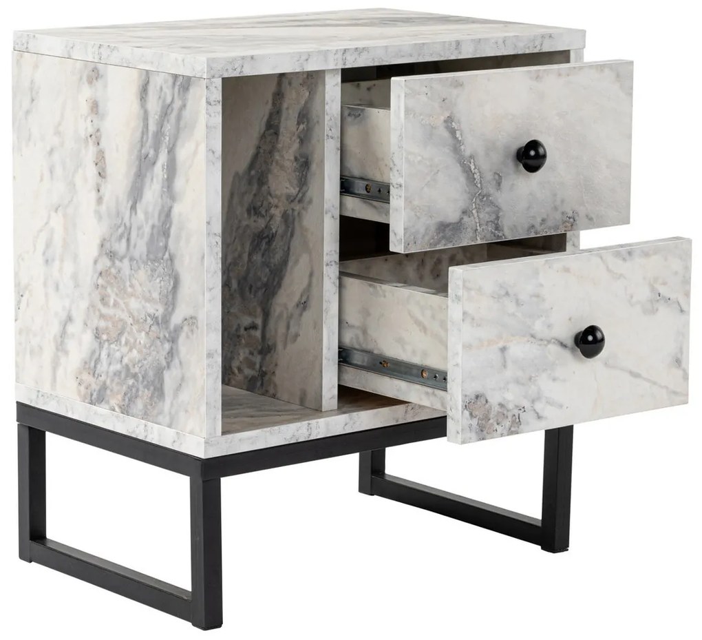 Éjjeliszekrény Glimmer Fressia Marble Black