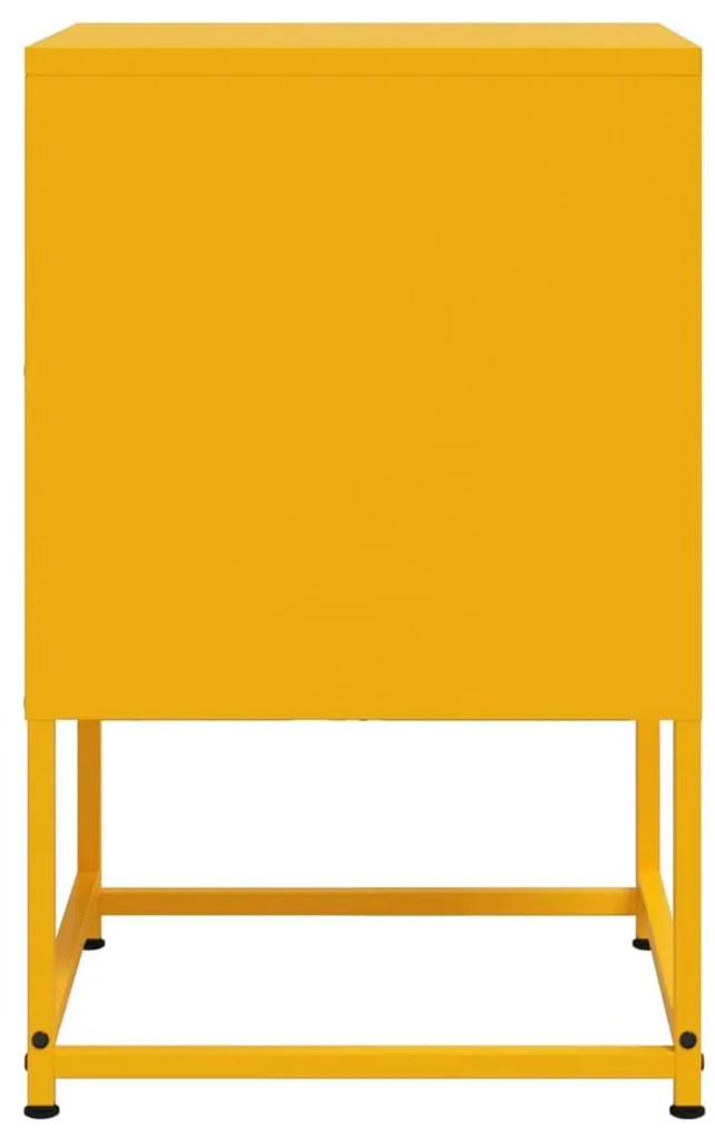 mustársárga acél éjjeliszekrény 36x39x60,5 cm