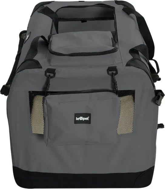 Leopet® Szállítódoboz kutyáknak S 49,5x34,5 x 35 cm antracit