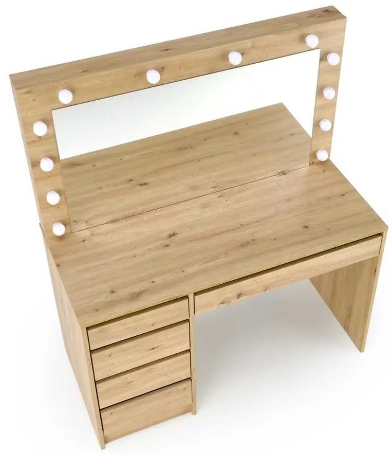 Hollywood XL fésülködőasztal, artisan tölgy