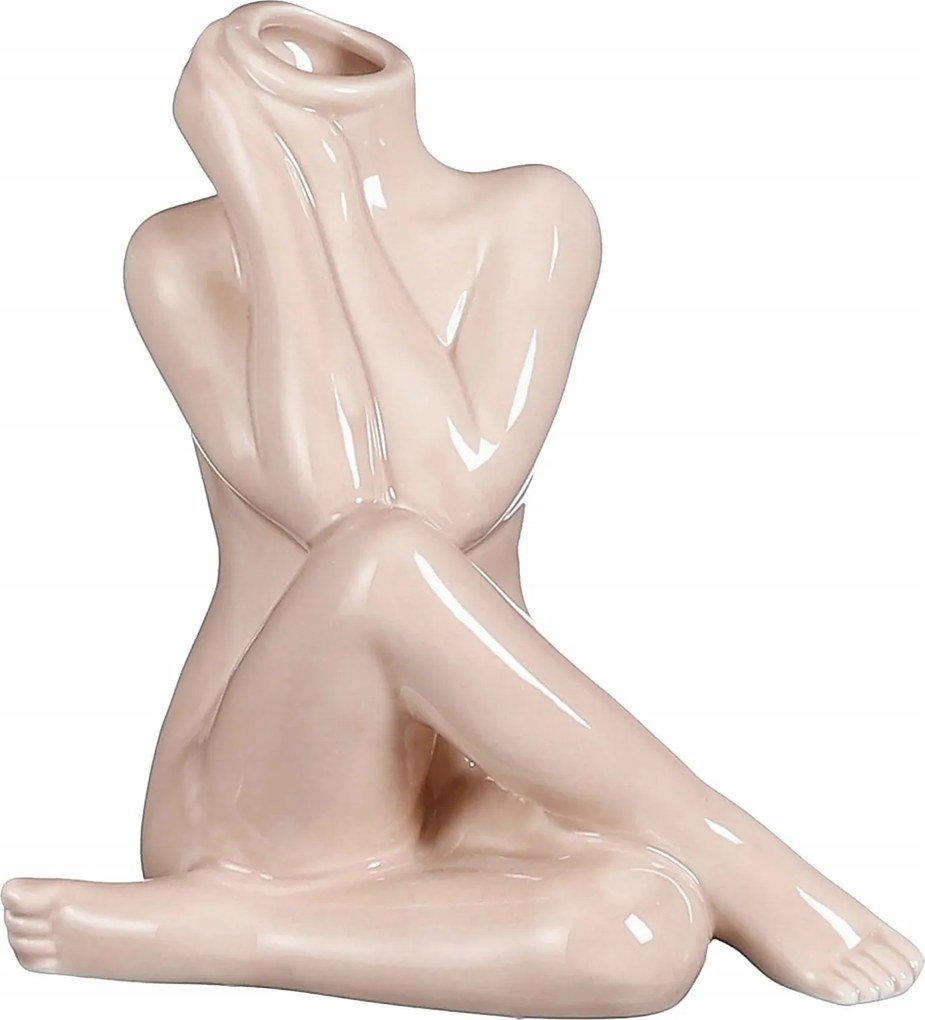 Gyertyatartó világos krémszínű női