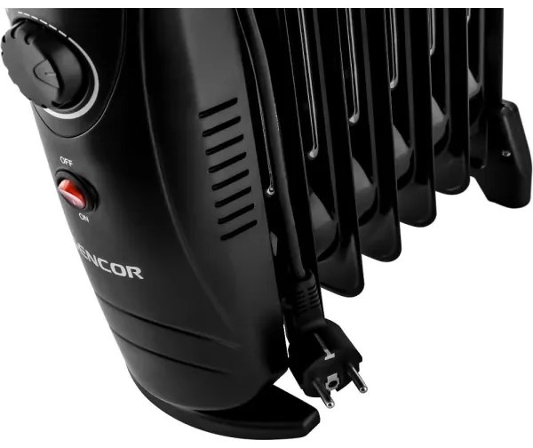 Sencor - fekete, 7 bordás olajradiátor, 700W/230V