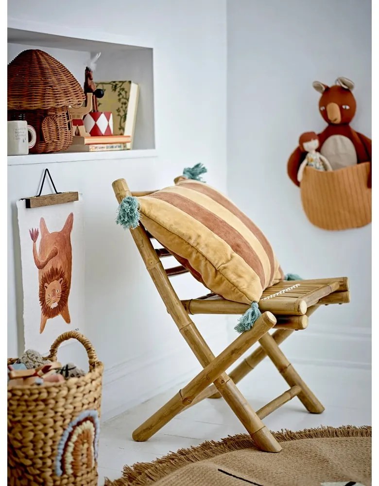 Barna textil játéktároló kosár 46x7,5x33 cm Toto – Bloomingville Mini