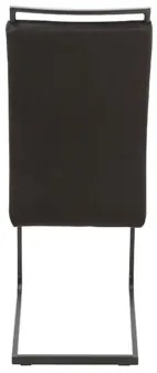 Szék H441 VELVET fekete váz / fekete kárpit. 117