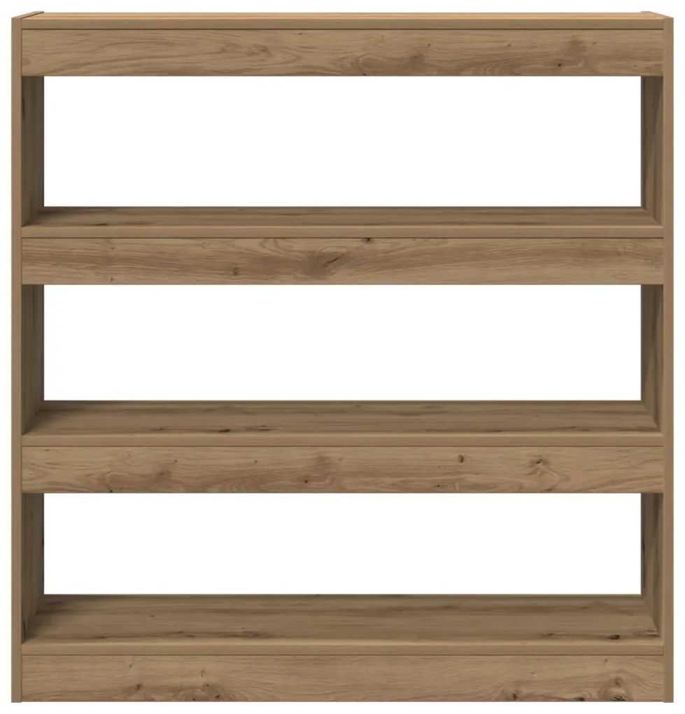 könyvespolc/térválasztó kézműves tölgyből - 100x30x103cm, farostlemezből készült