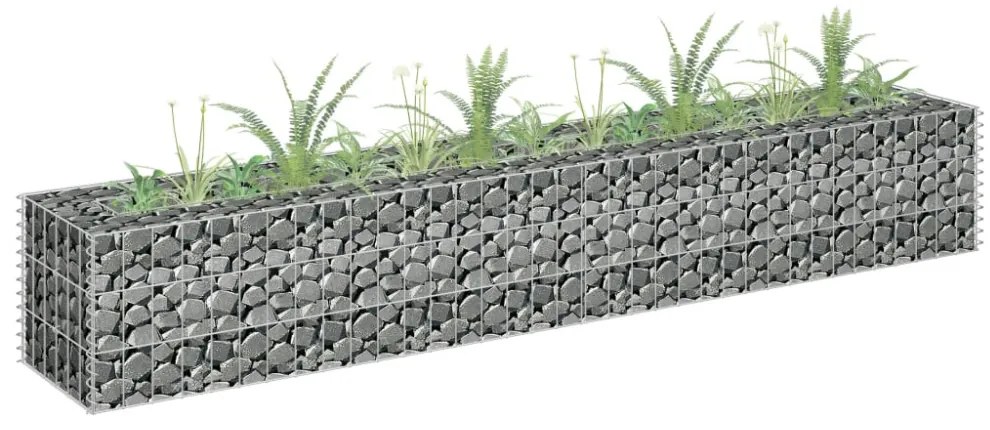 horganyzott acél gabion magaságyás 180 x 30 x 30 cm