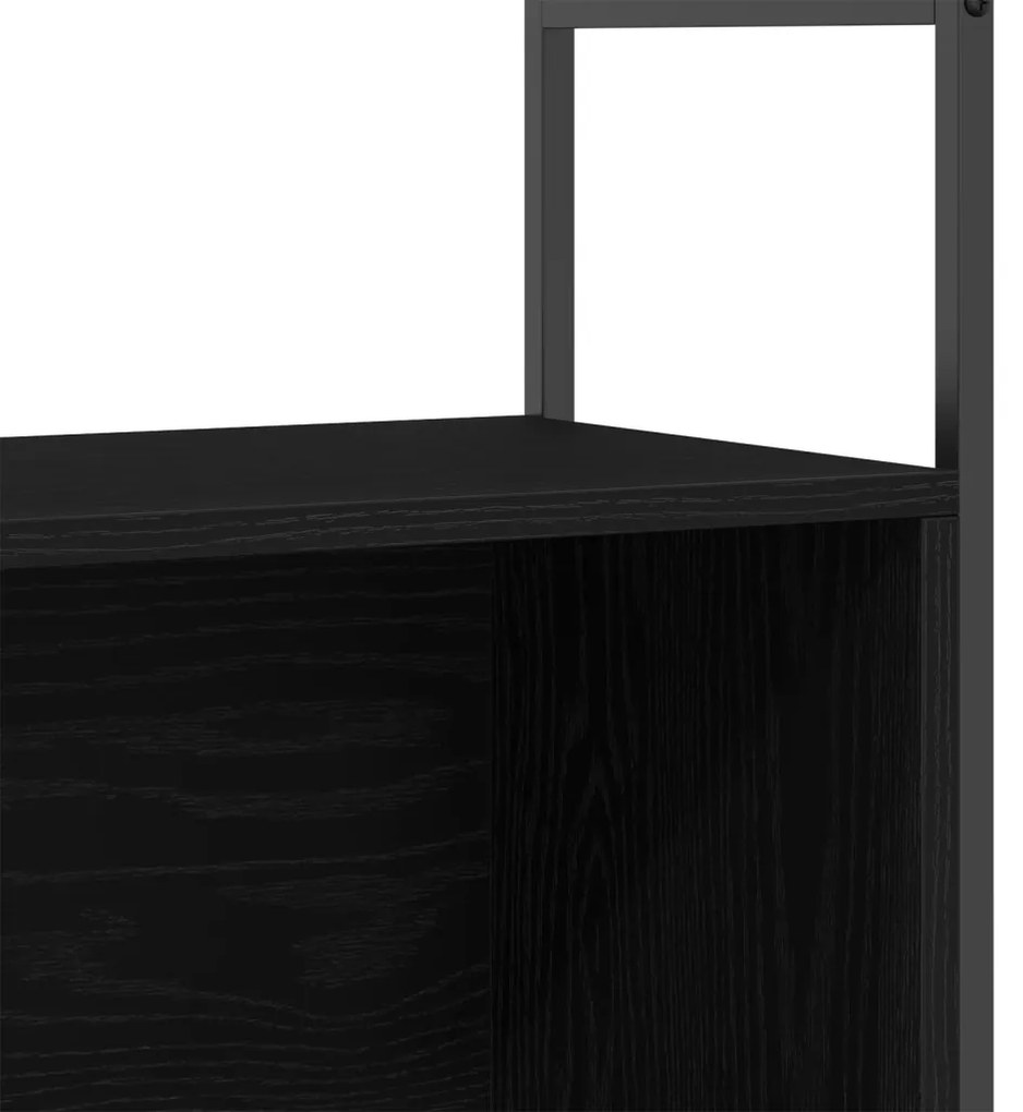 Könyvespolc Fekete Tölgy 80x30x78,5 cm Mérnöki Fa