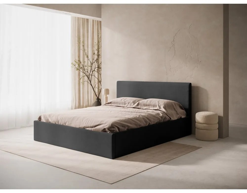 Antracitszürke kárpitozott ágytámla 170,5x100 cm Remo – Micadoni