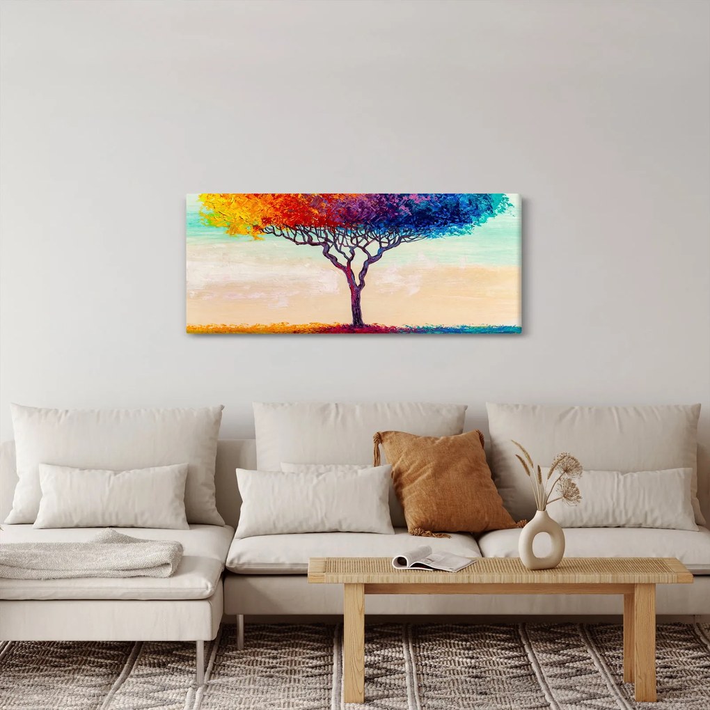 Egy festett fa képe (120x50 cm)