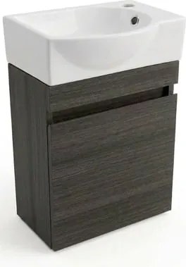 Naturel Verona Fürdőszobaszekrény mosdóval 40x53,2x22 cm sötét fa matt VERONA40TDBR
