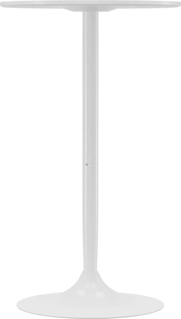 HOMCOM Bárasztal Bistro Asztal Kerek Party Asztal Ø60 x 102 cm Magas Asztal Étkezőbe, Nappaliba, Acél, Fehér | Aosom