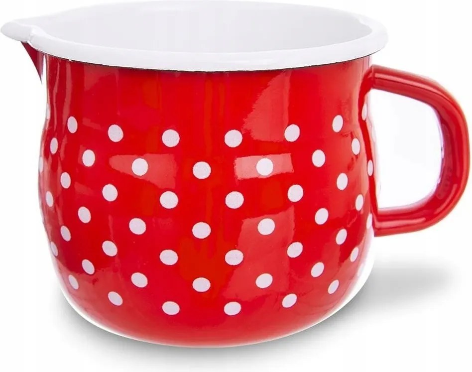 Zománcozott Konyhai Bögre Edény Fazék Bögre Fogantyúval 14 cm 1,9L