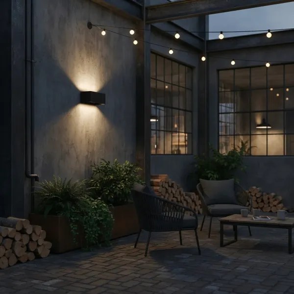 Ideal Lux - LED Kültéri fali lámpa ATOM LED/25W/230V IP54 fekete