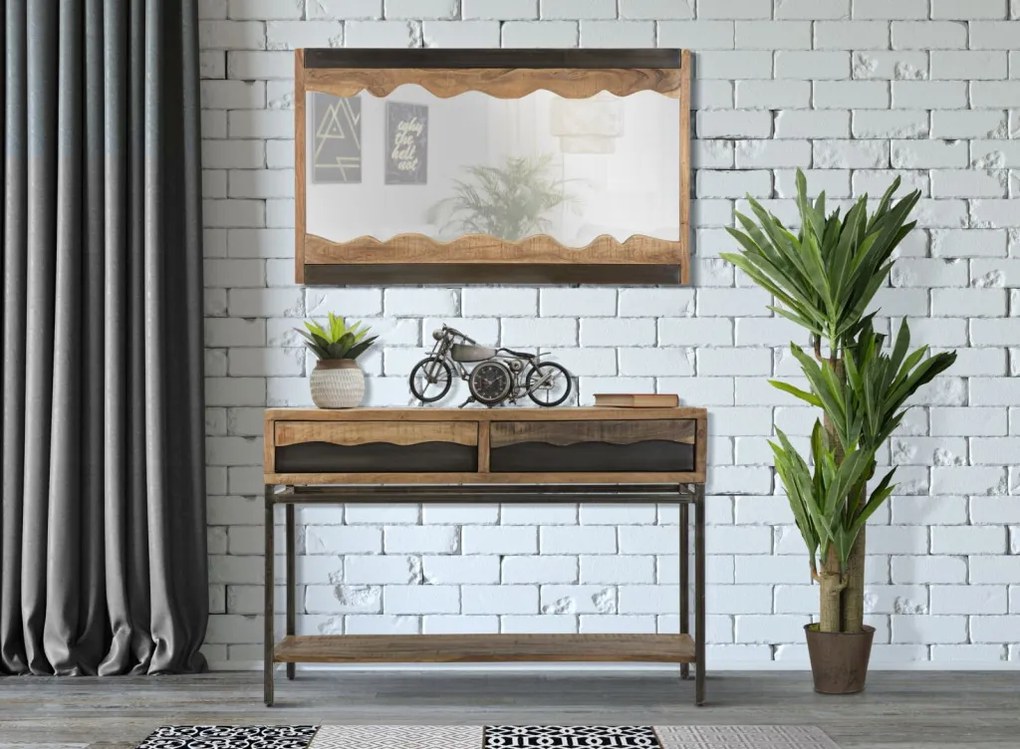 Konzol sárgakő 118x40x80cm (Egyiptomi akác)