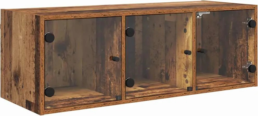 vidaXL Fali Szekrény Falra szerelhető Öreg fa 102 x 37 x 35 cm Faanyag