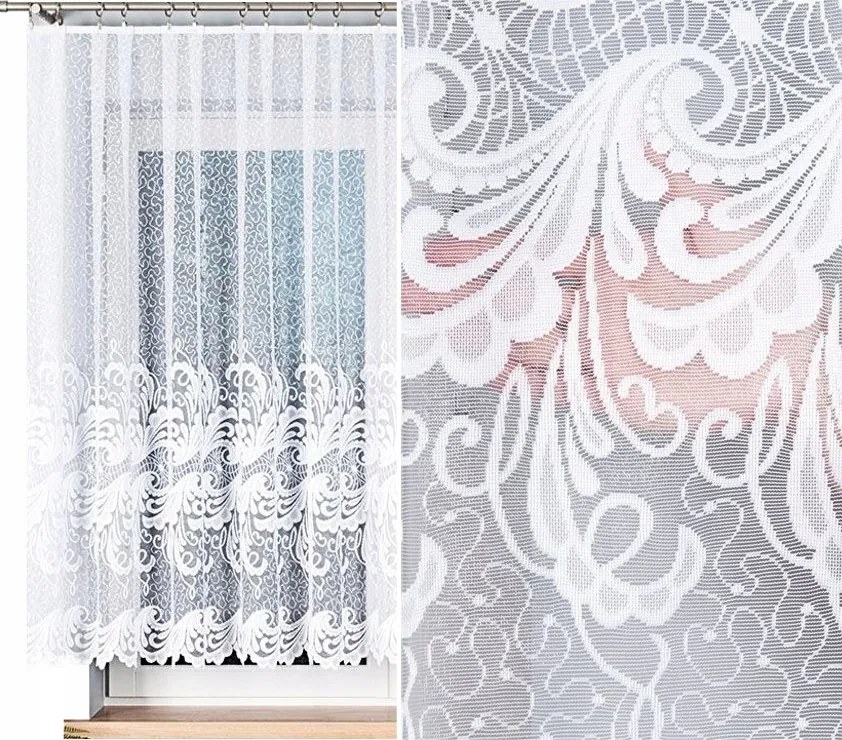 Iwona mintás 049312 méret 500x150cm jacquard függöny, egyenes (szegélyekkel)