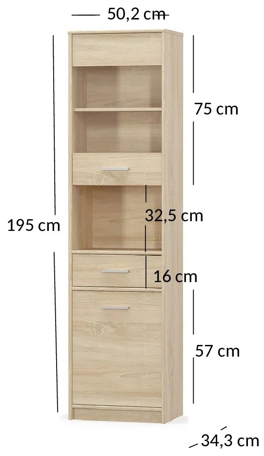 Vitrin Terrell (szonoma tölgy). Akció -15%. 1053276