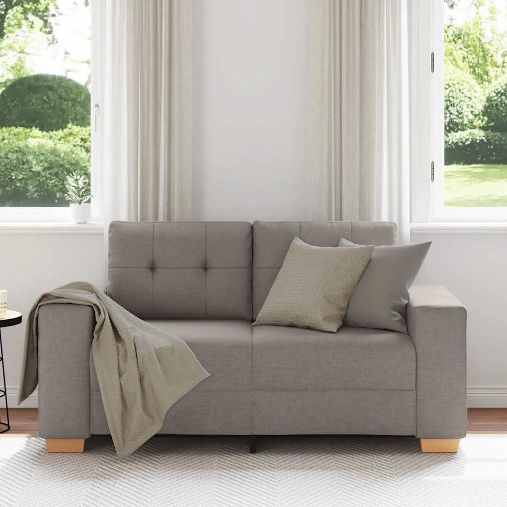 tópszínű szövet loveseat kanapé 120 cm