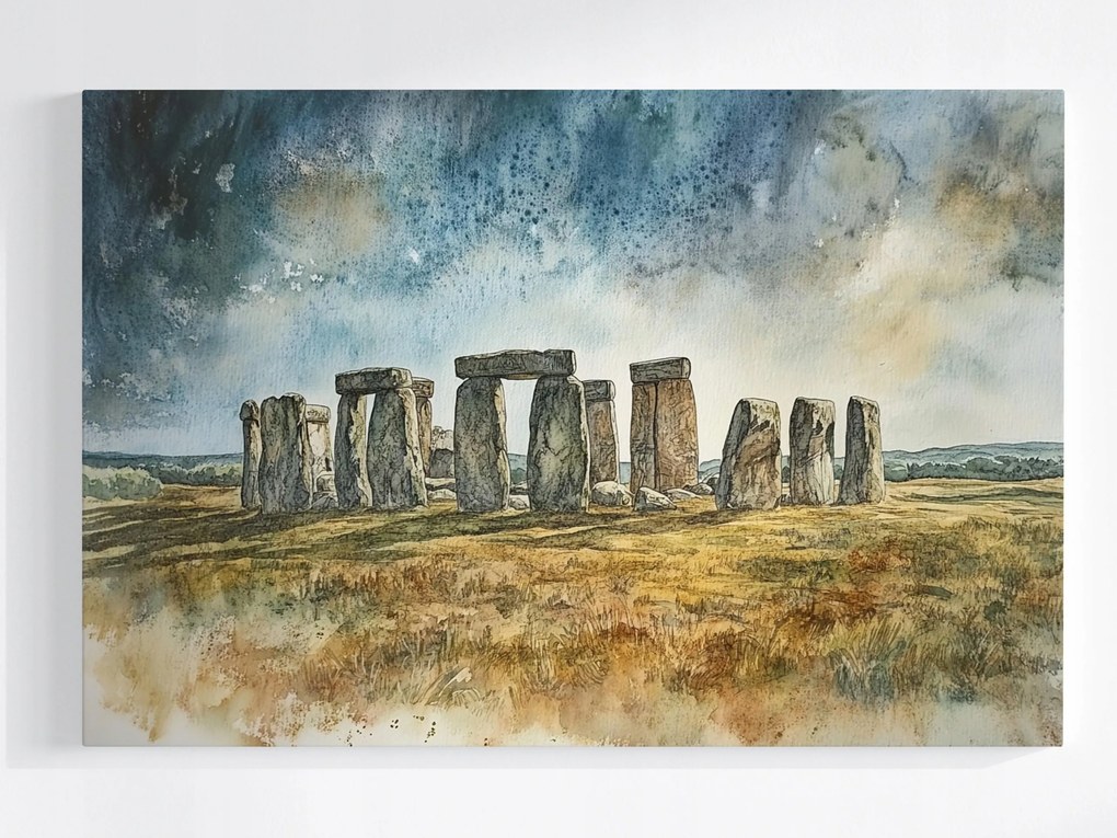Vászonkép Canvas Stonehenge Kör Kövek Megalit Druida Kilátás 120x80
