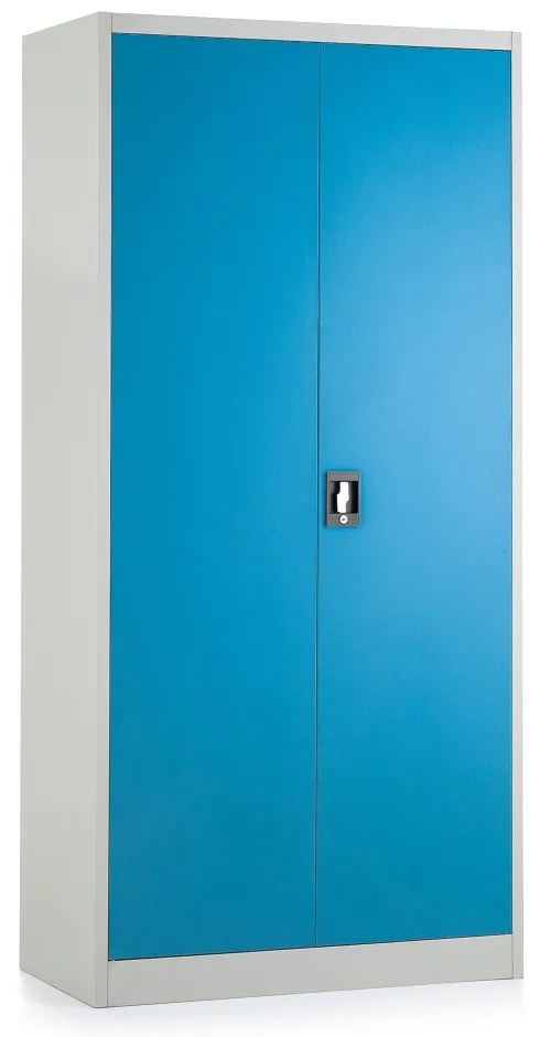 Fém szekrény, 90 x 45 x 185 cm, hengerzár, kék - ral 5012