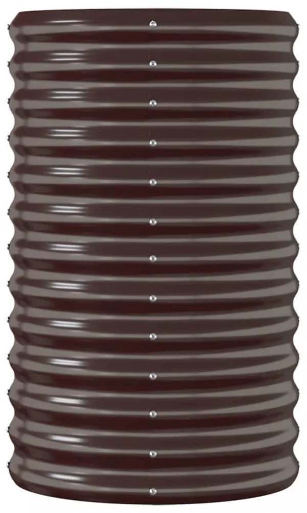 barna horganyzott acél kerti magaságyás 114x40x68 cm