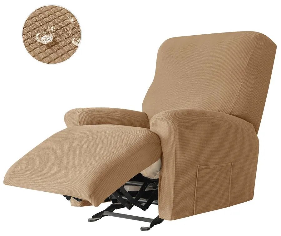 Relax Fotel Huzat (enyhén vízlepergető, 1 üléses, halvány karamell, rugalmas)