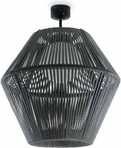 NOVOLUX 857D-G05X1A-58 NELL Klasszikus Kültéri Mennyezeti Lámpa Fekete, Grafit E27 IP65