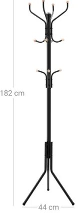 LINEA álló fogas, fekete