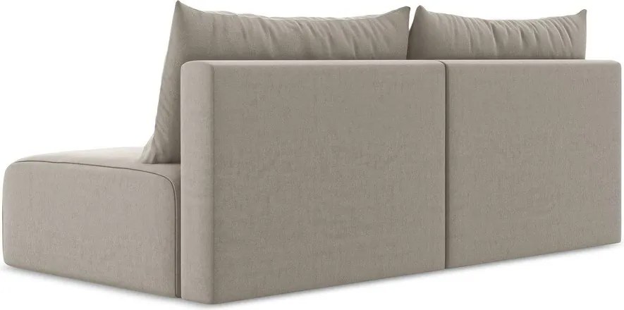 Szürkésbarna bársony kinyitható-tárolóhelyes kanapé 216 cm Kalena – Makamii