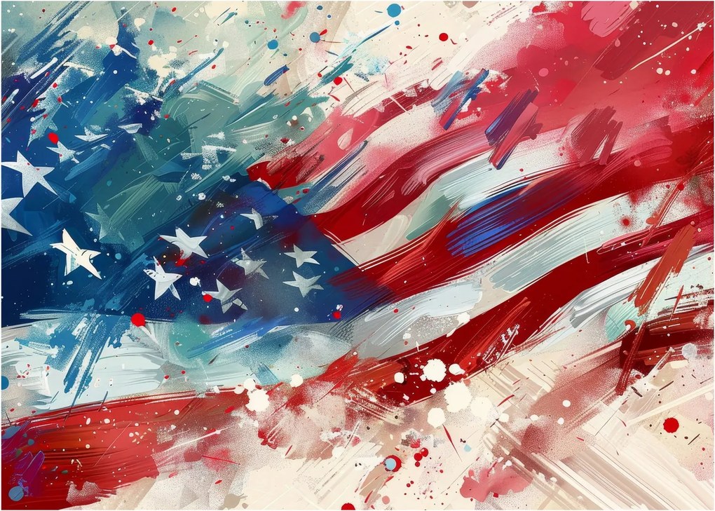 Üveg kép - Az USA zászlaja (70x50 cm)