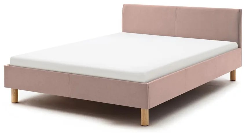 Rózsaszín kárpitozott egyszemélyes ágy 120x200 cm Lena – Meise Möbel